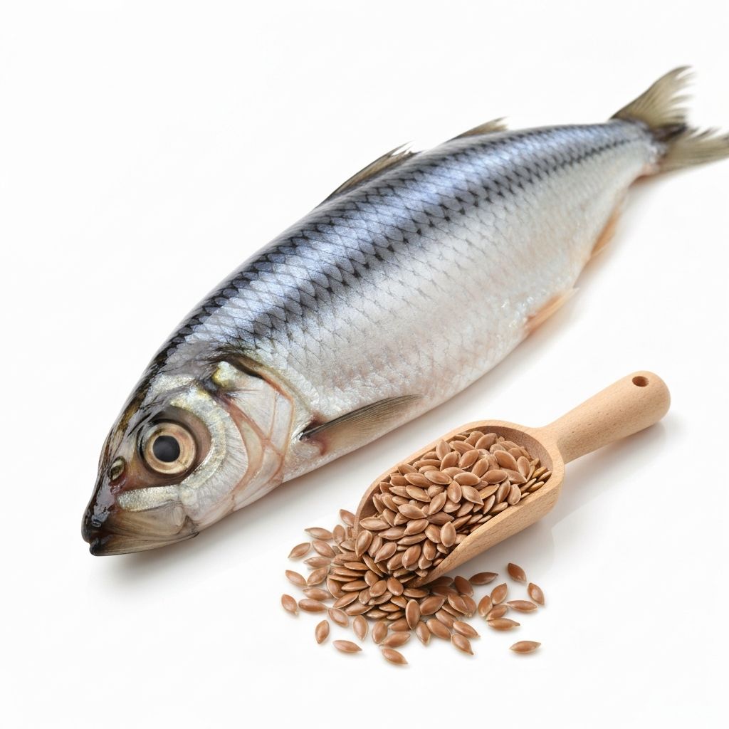 Herring and flax seeds